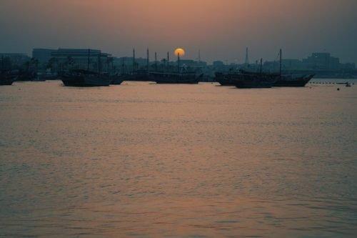 A photo of Dhow Harbour at Sunset